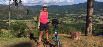 Tanya Zimmer Cycling on the  tour with redspokes